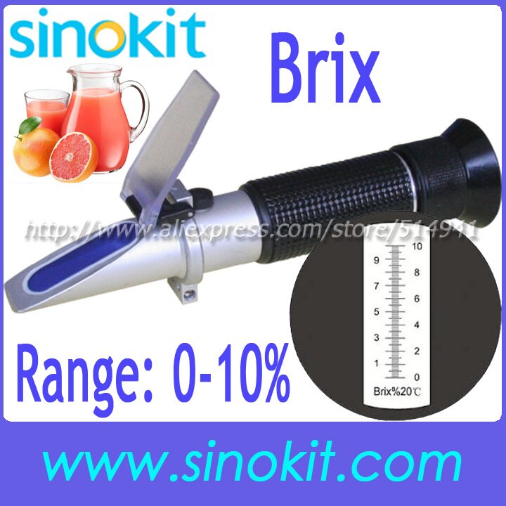 Ce-certificering 1-10% Suiker en Brix Refractometer RHB-10ATCBlack