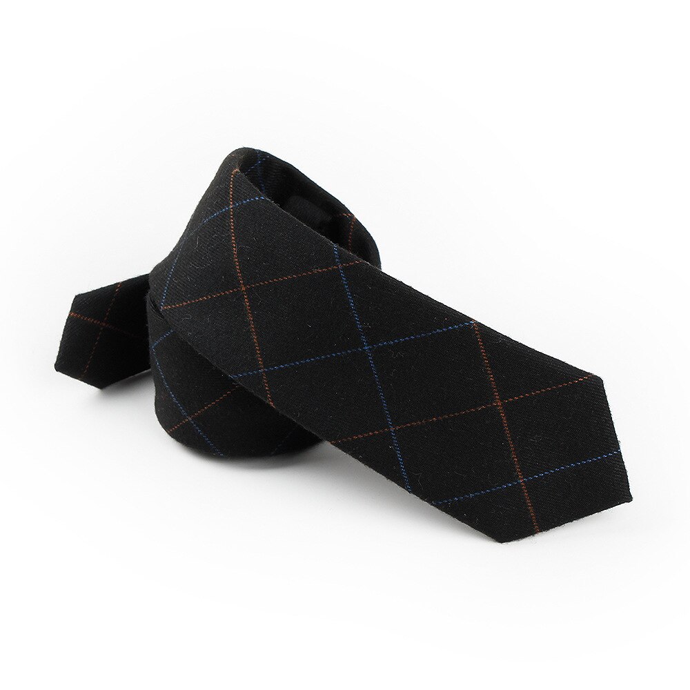6Cm Stropdas Ties Voor Mens Pak Trouwjurk Slanke Tie Gravata Business Plaid Lattice Hals Stropdas Cravate: 8704 Black