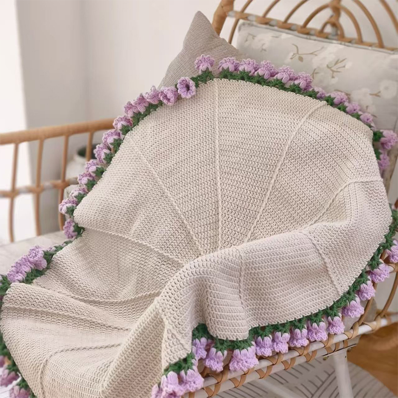 Hand-woven DIY Rose Bouquet Blanket Material Package Wool Crochet Tool Set Creativity Romantic Handmade