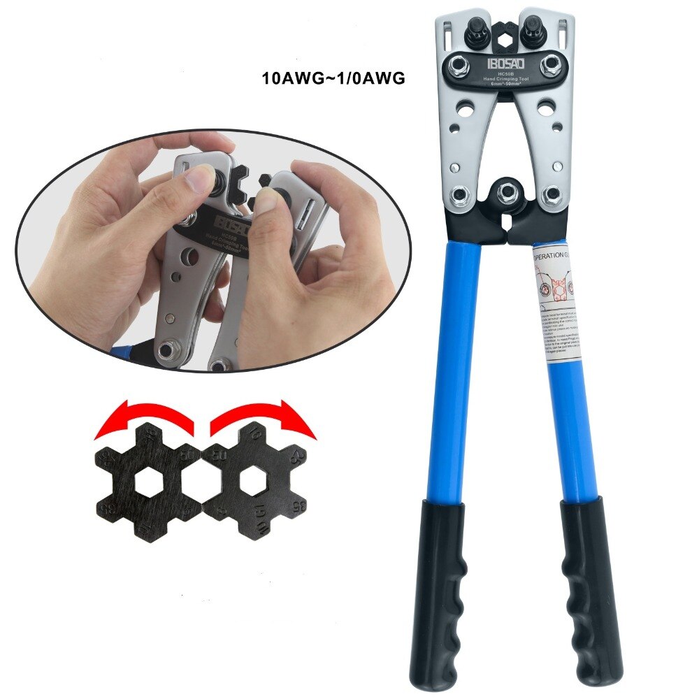 HX-50B COPPER TUBE TERMINAL CRIMPING TOOL CRIMPING PILER crimping tools 6-50mm2 Cable Lug Crimper Cu/Al Terminal