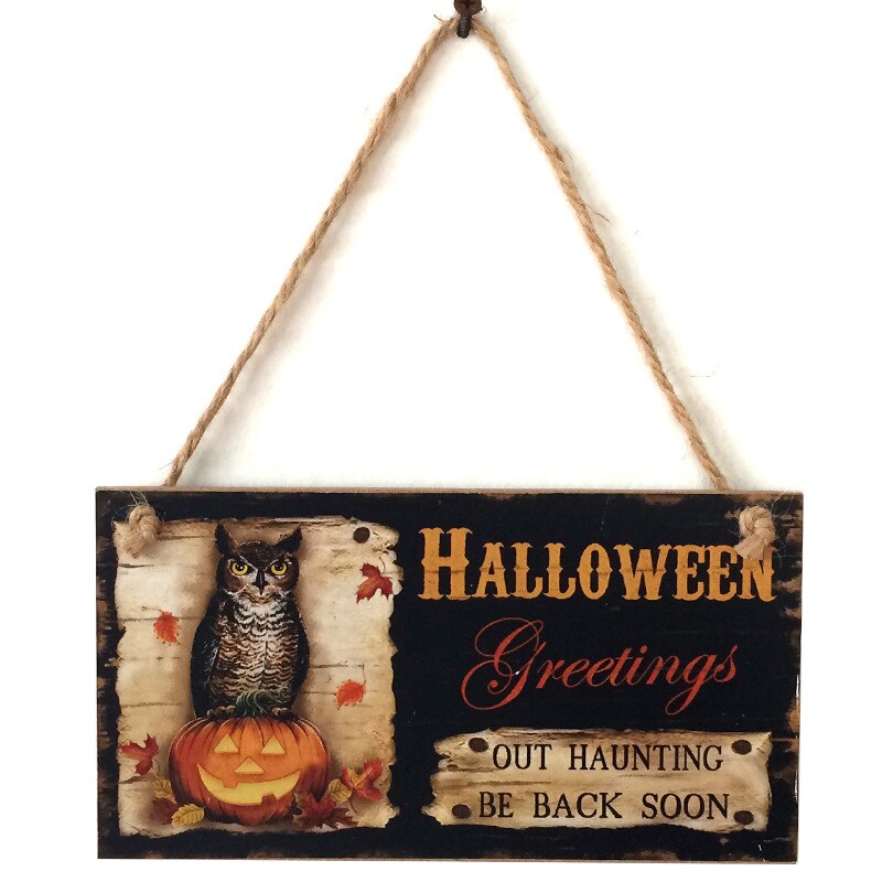 Halloween-sisustustarvikkeet roikkuvat kyltit temppu tai herkku kallo noita iloisiin halloween-juhliin sisätilojen ulko-oven seinäkoriste: C