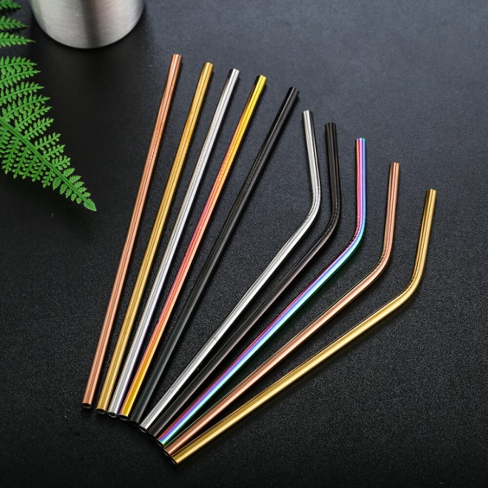 Reusable Drinking Straw Stainless Steel Straw for Bubble Tea Eco Friendly Drinking Straws for Drink Water Cappuccino Coffee
