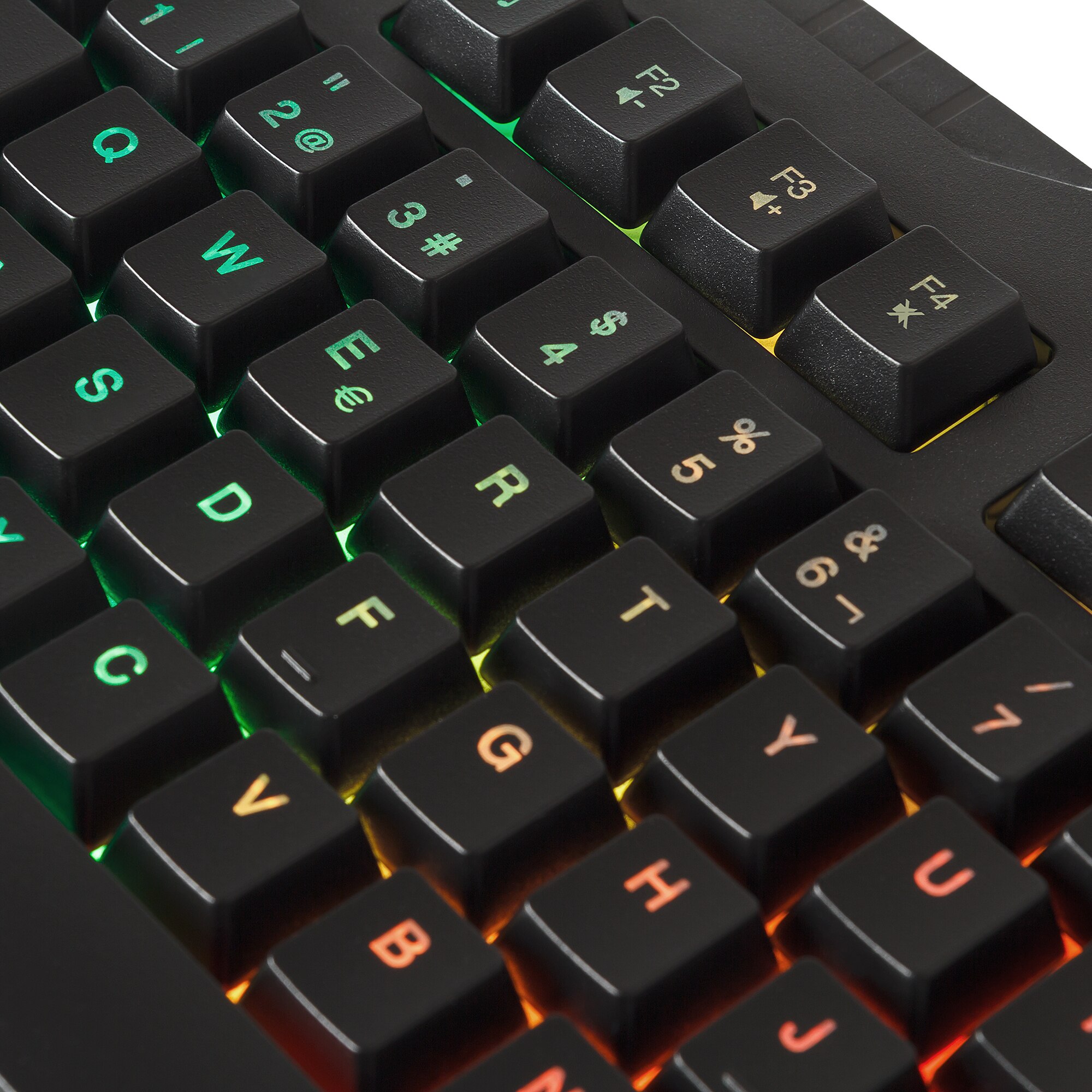Mars Gaming MRK0, Teclado Gaming RGB Rainbow, Antighosting, Idioma Español / Francés / Portugués