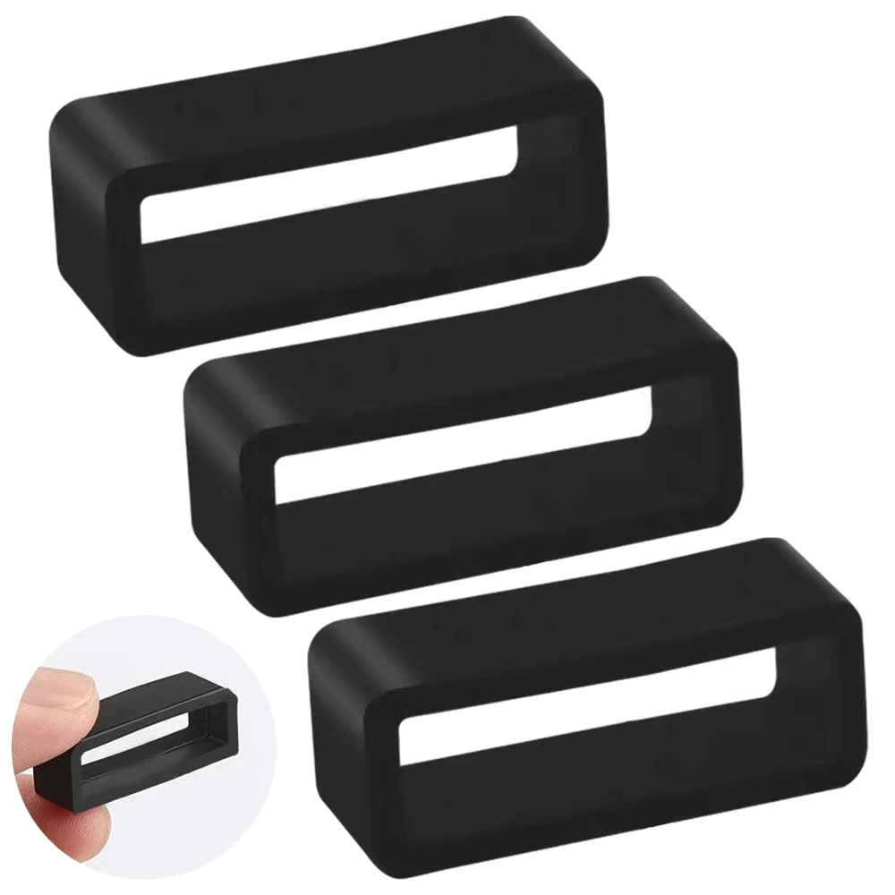 Rubber Ring Watch Strap Loops Silicone Replacement Watchband Keeper Holder Retainer 12 14 16 18 20mm Movable Watch Ring Circle