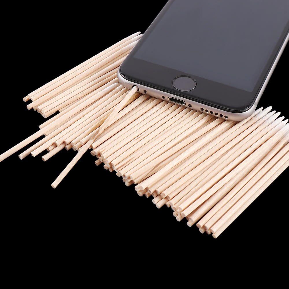 Hisopo permanente de algodón de maquillaje 100 Uds., hisopo de algodón permanente Microblading, bastoncillos de maquillaje para maquillaje, utensilios de belleza