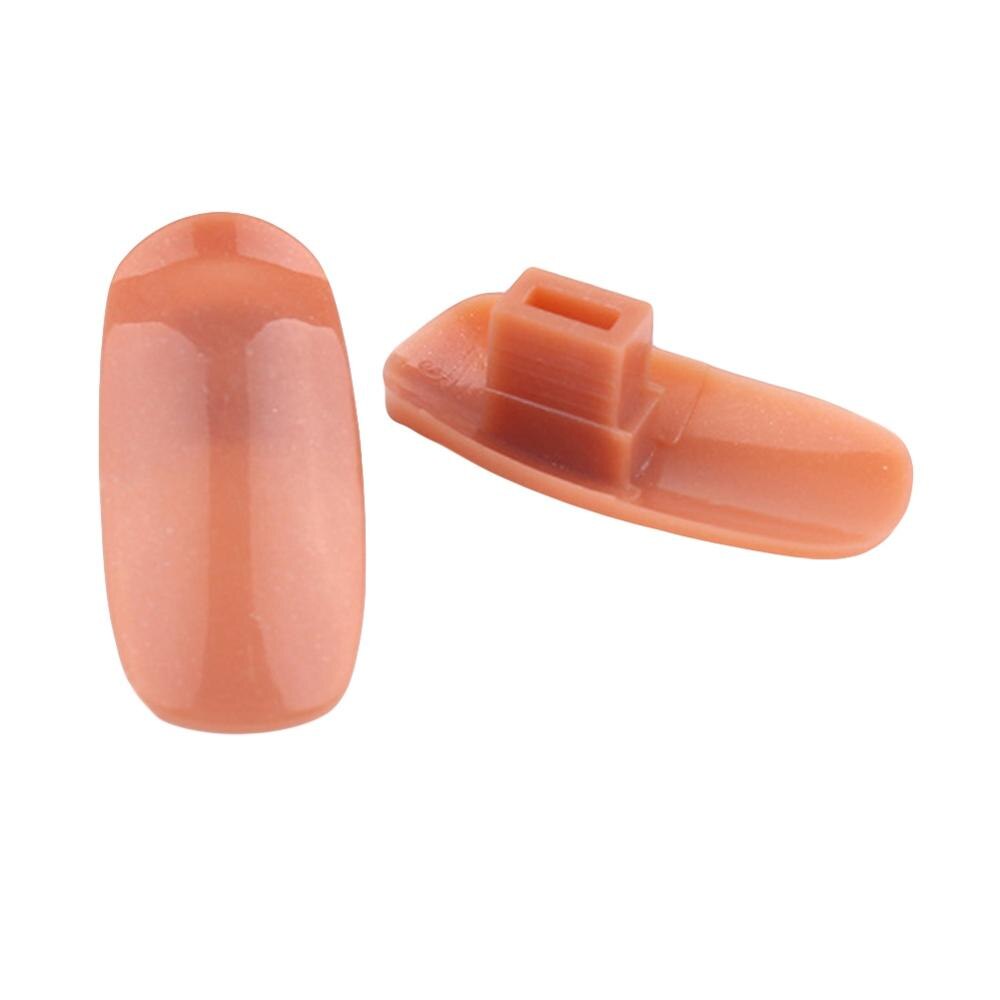 100pcs/bag Plastic Nail Tips Flexible Plastic Practice Nail Training Hand With Manicure Tool
