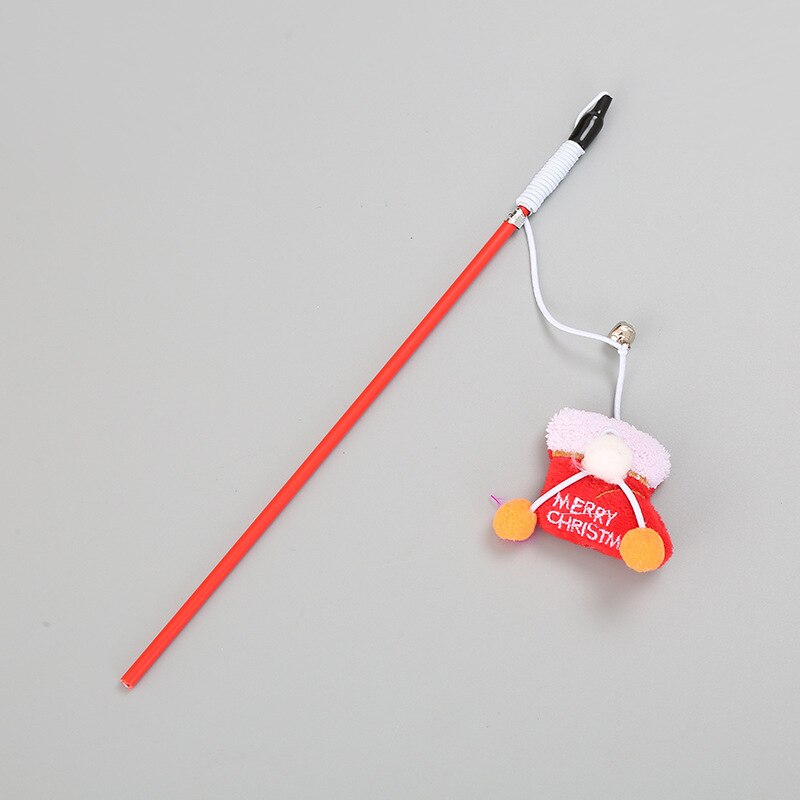 Cat Toys Cat Stick Santa Cat Toy Funny Cat Stick Cats Interactive Toys Christmas Cat Rod Pet Cat Toy Cute Cat Teaser Stick: Green