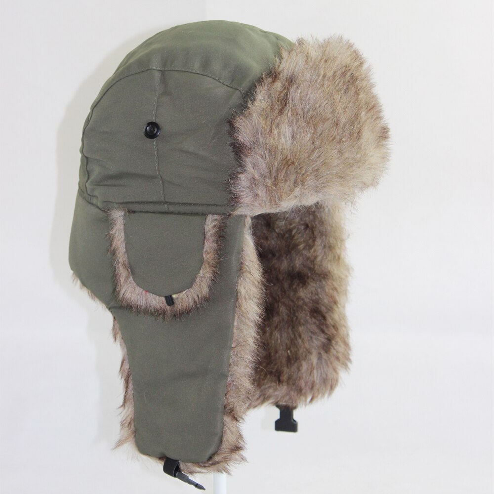 Ushanka-gorros con orejeras para hombre y mujer, gorro cálido ruso con orejeras, cazador piel, a prueba de agua, sombrero de esquí, Unisex: D