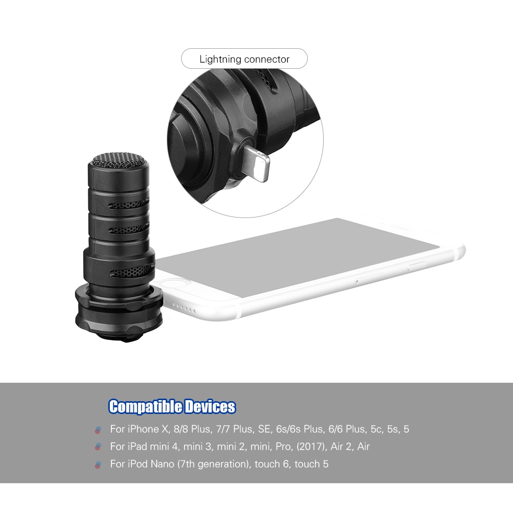BOYA BY DM100 DM200 A7H, micrófono de condensador Digital para iPhone, Samsung tipo C, teléfonos Android, iPad, iPod, 3,5mm