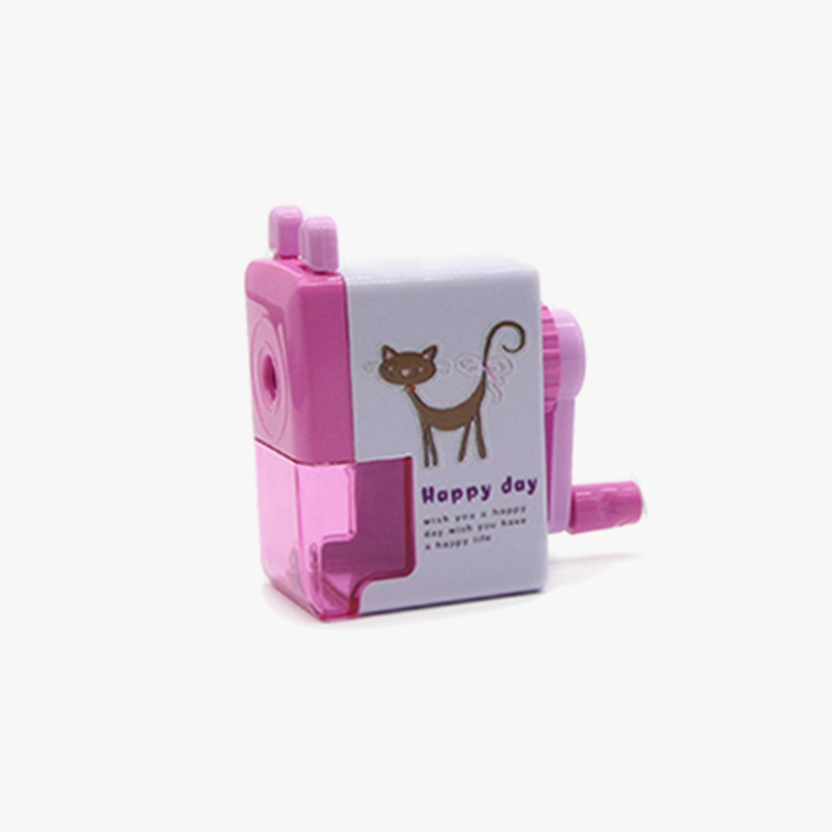 Cartoon Puntenslijper Leuke Kat Olifant Studenten Hand Puntenslijper Machine Schoolbenodigdheden Kantoor Tool Accessoires: Roze