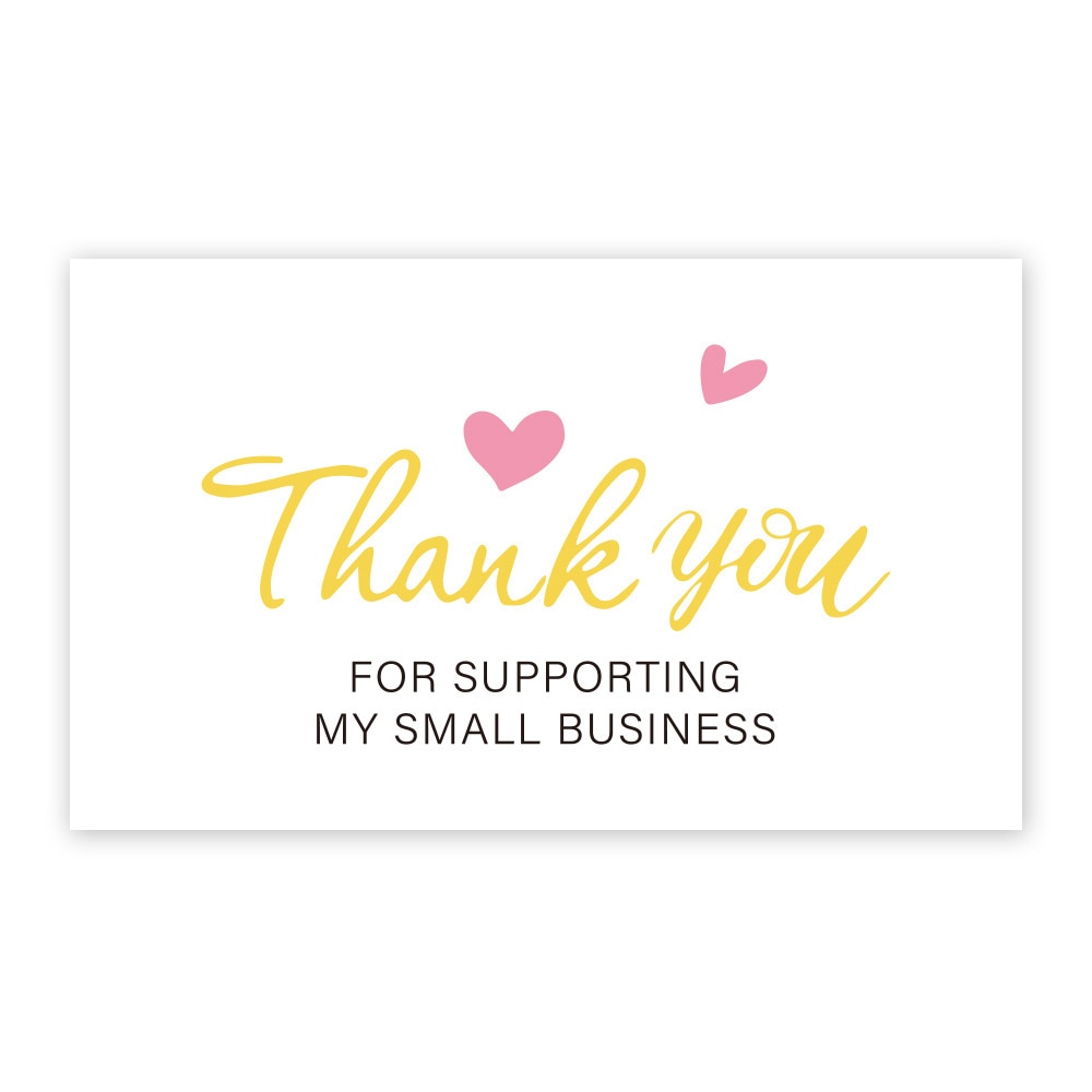 30 stk takkekort for at støtte business diy emballage dekorationspapir kort tak for din bestilling håndlavet med kærlighed: A7