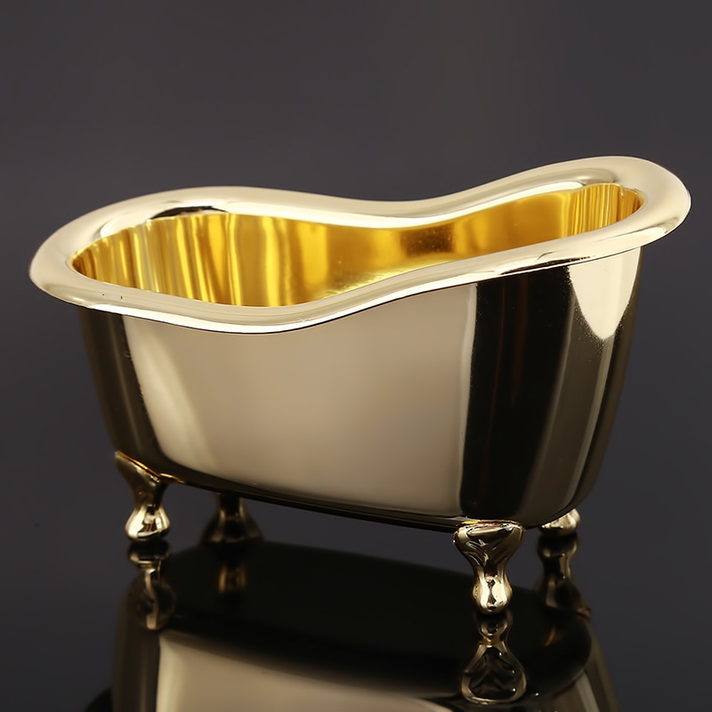 Bathtub Cosmetic Storage Box Plastic Mini Bathtub Jewelry Storage Box Desktop Sundries Storage Box Mini Flower Pot