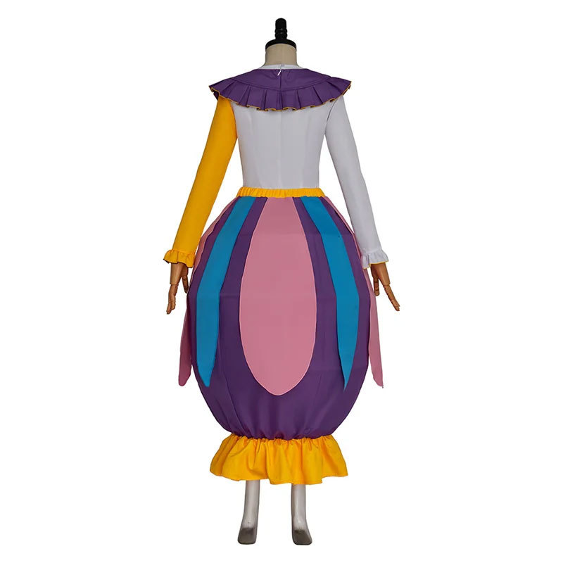 Tea Pot Cosplay Mrs Potts Long Sleeves Colorful Dress Hat Costume Adult Women Halloween Christmas Carnival Fanshion Clothes