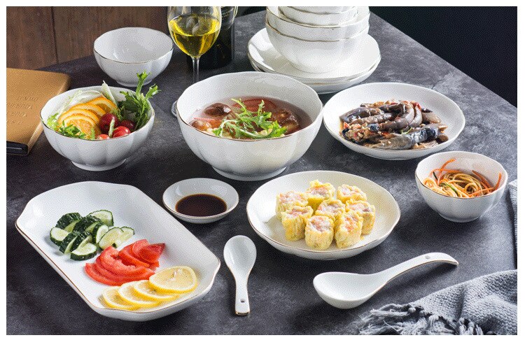 Dish Set Ceramic Plates and Dishes Bone China Tableware Plates ceramic dish dinner set plates and dishes plate dishes