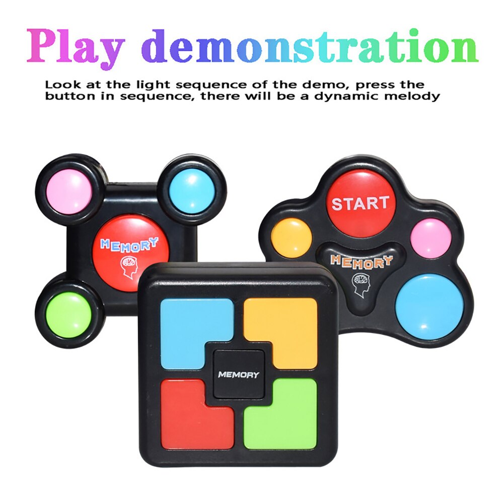 Memory Training Toys Game Lights and Sounds Repeat My Flashing Souptoys Electronic Console Puzzles Anti-Stress Toy