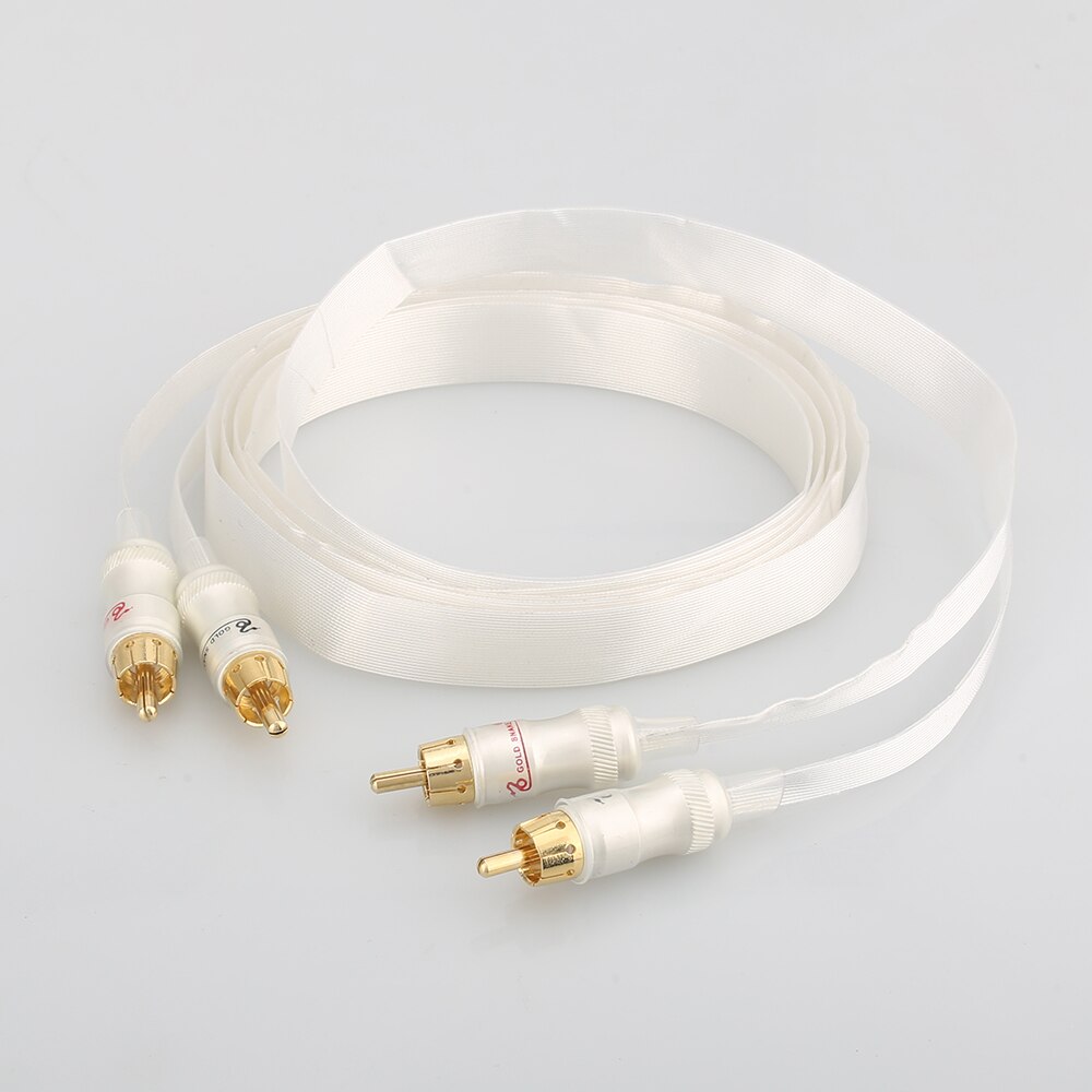 Hifi Nordost Verzilverd Kabel Blauw Wit Heven King Snake Vergulde Rca Interconnect Kabel