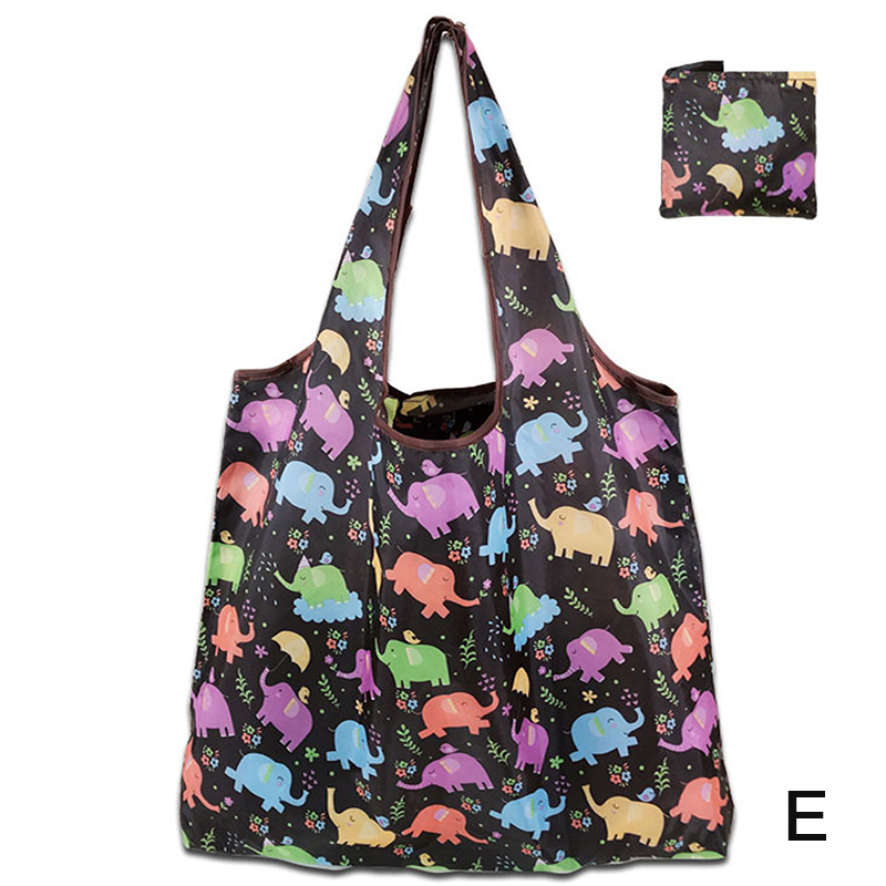 1Pc Foldable Shopping Bag Reusable Travel Grocery Bag Eco-Friendly Cute Animal Printing Supermarket Tote Bag: CAMOUFLAGE