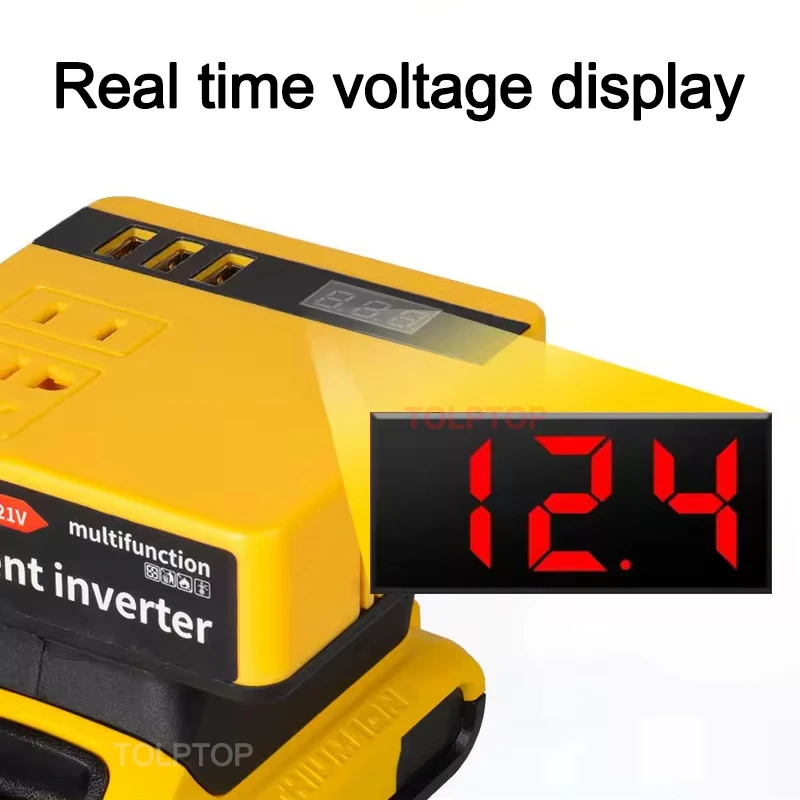 Inverter DC 18V To 220V Inverter Adapter For Makita/Dewalt/Milwaukee 18V Lithium Battery Multi-Function Power Supply Inverter