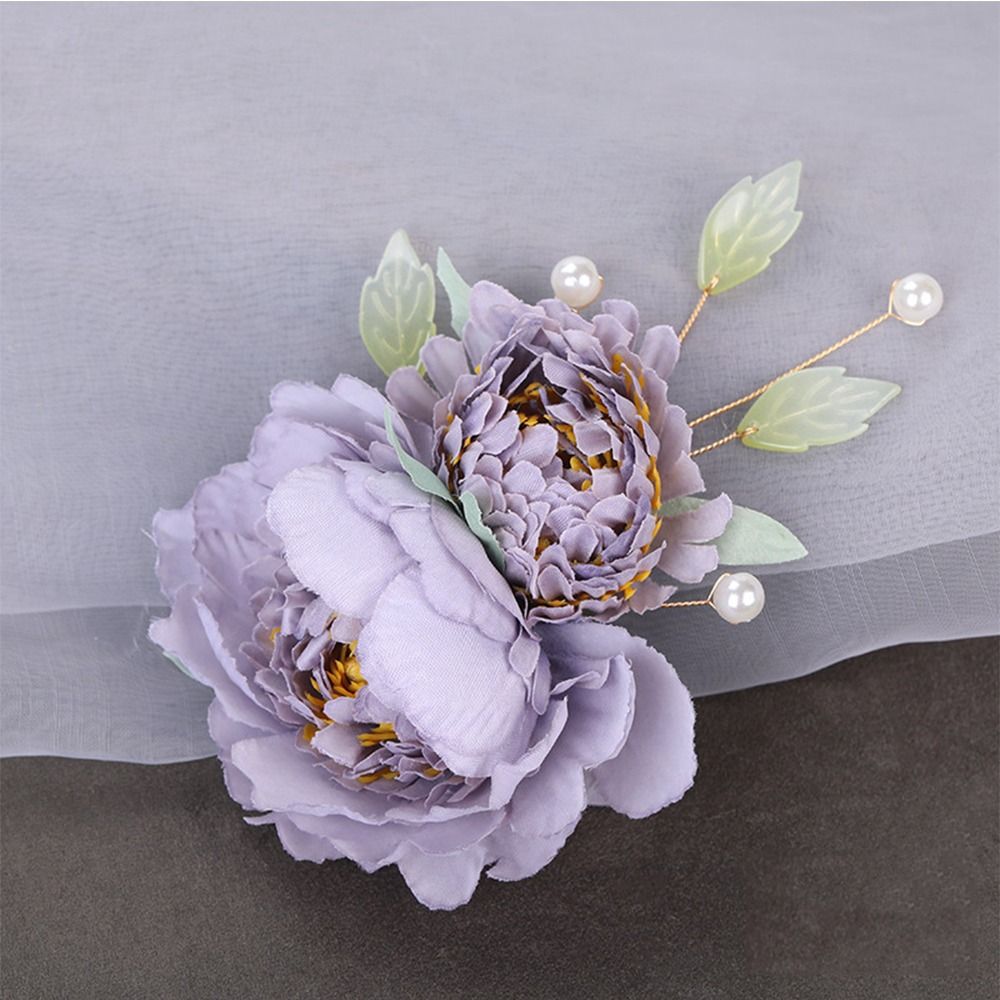 Alfinetes para Cabelo para Mulheres, Flor De Seda, Pérola Grampos De Cabelo, Noiva Capacete, Broche De Flores De Dama De Noiva, Festa De Casamento, Presilhas