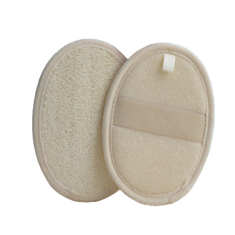 Naturliga exfolierande handskar loofah bad dusch svamp kroppsskrubb exfoliator tvättdyna badrumstillbehör