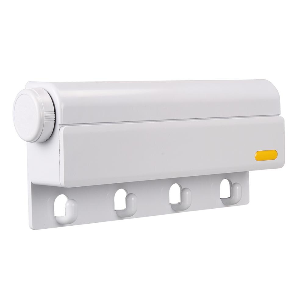 4-Lines Clothesline Retractable Clothes Horse Wall-Mounted Clothes Dryer Automatic Washing Line Laundry Drying Rack