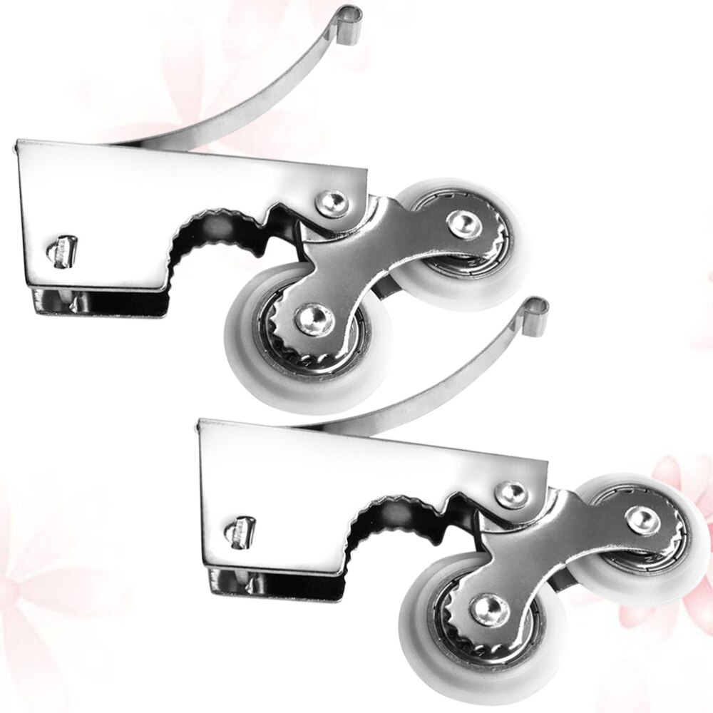 2PCS Double Wheel Door Runners Rollers Replacement Window Door Wheels Sliding Enclosure Wheels Pulleys for Home Wardrobe