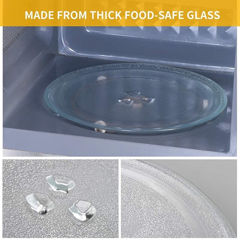 9.6 Inch Microwave Plate Spare Microwave Dish Durable Universal Microwave Turntable Glass Plates Round Replacement Plate