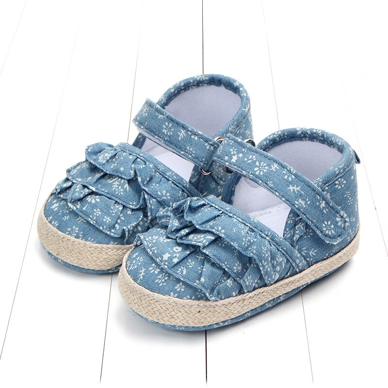 Autumn Baby Casual Shoes Girls Soft Sole Sandals Non-Slip Cotton Princess Dress Shoes Infant Walking Sneakers: Sky Blue / 12