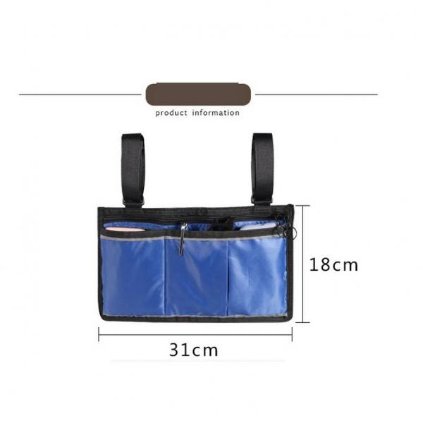1pc Rollstuhl Seite Tasche Rollstuhl Rucksack Armlehne Tasche Gehhilfe Oxford Leichte Hängen Tasche Wasserdicht für Rollstuhl