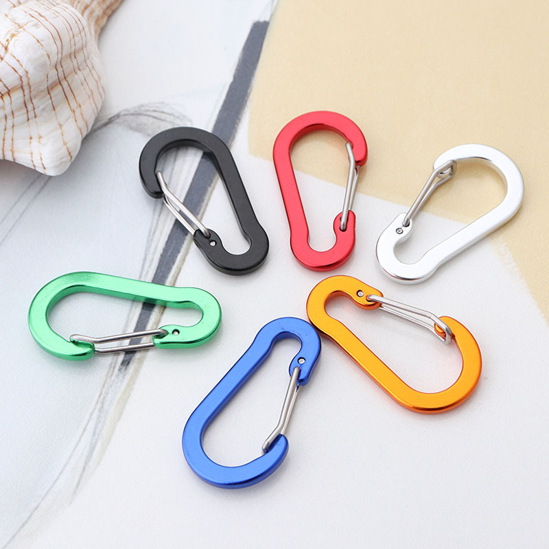 6pcs Carabiner Keychain Key Chain Fishing Carabiners Small Carabiner for Bag Snap Hook Outdoor Camping Multi Tool Key Chain