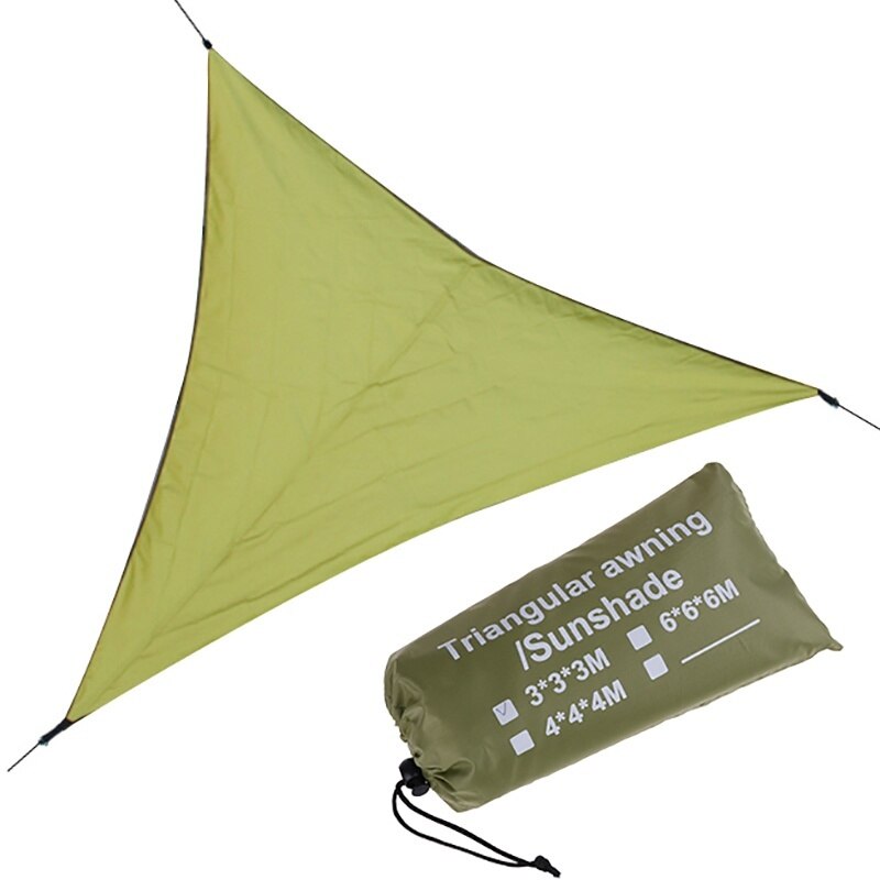 Waterproof Triangular UV Sun Shade Sail Combination Net Triangle Sun Sail Tent: green