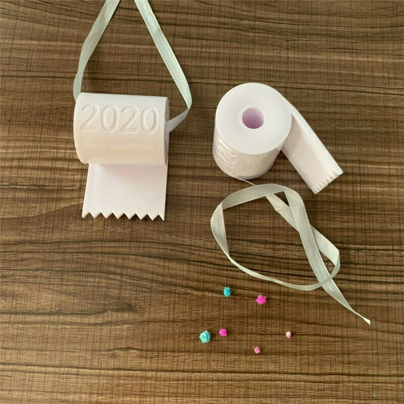 Toilet Paper Roll Xmas Tree Ornaments Christmas Tree Hanging Pendant Ornament DIY Festival Shape Decorations