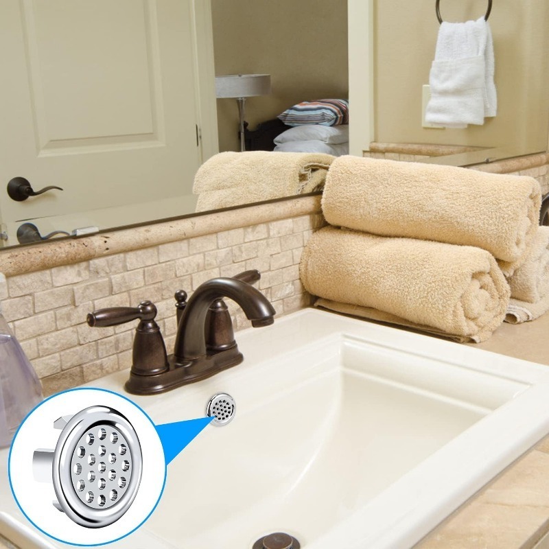 1/4PCS Wash Basin Overflow Ring Silver Plastic Kitchen Bathroom Basin Trim Sink Hole Round Overflow Plug Bath Drain Cap Net Ring