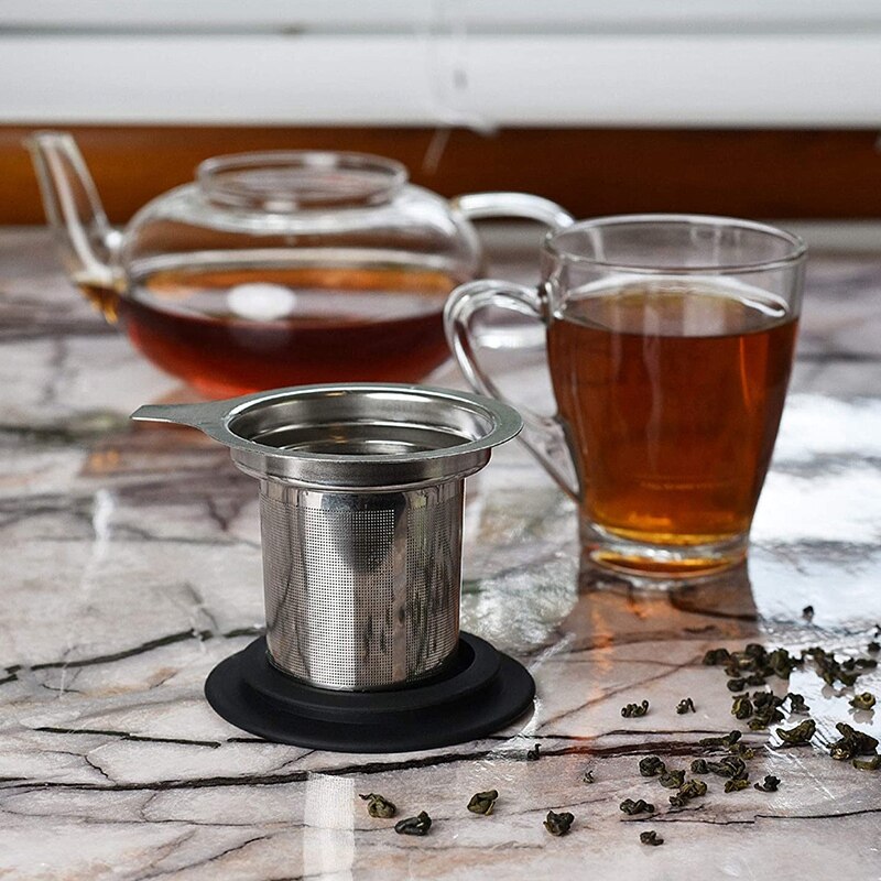 Thee Zetgroep Theepot Voor Losse Thee Fijne Mesh Theezeefje Voor Losse Blad Thee Grote Capaciteit Thee Steeper