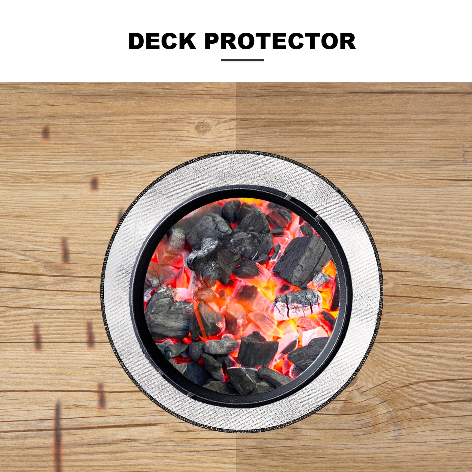 24/36 Inch Ronde Vuurkorf Mat Brandwerende Grill Mat Deck Protector Hittebestendige Shield Brandwerende Mat Pad Voor Outdoor