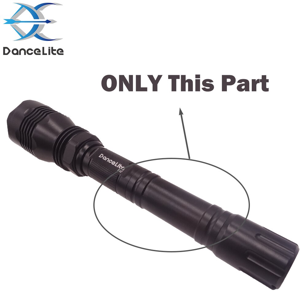 1Pc Zaklamp Verlengbuis 18650 Aluminium Legering Body Pijp Voor 802 Torch (23.80Mm X 22.92Mm X 80Mm) (Oem Service)