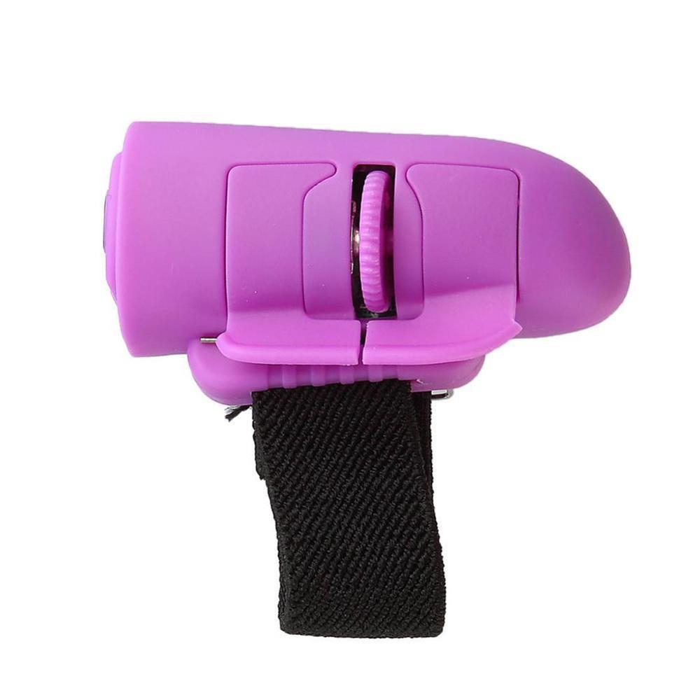 Portable Mini Finger Mouse 2.4GHz USB Wireless Optical Lazy Mouse 1200Dpi Desktop For PC Rings Finger Laptop U2V2: purple