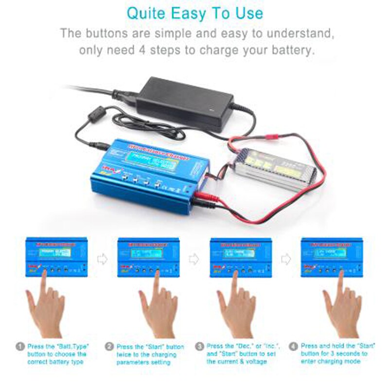 iMAX B6 80W Battery Charger Lipo NiMh Li-Ion Ni-Cd Digital RC B6 Lipro Balance Charger Discharger + 12V 5A Adapter