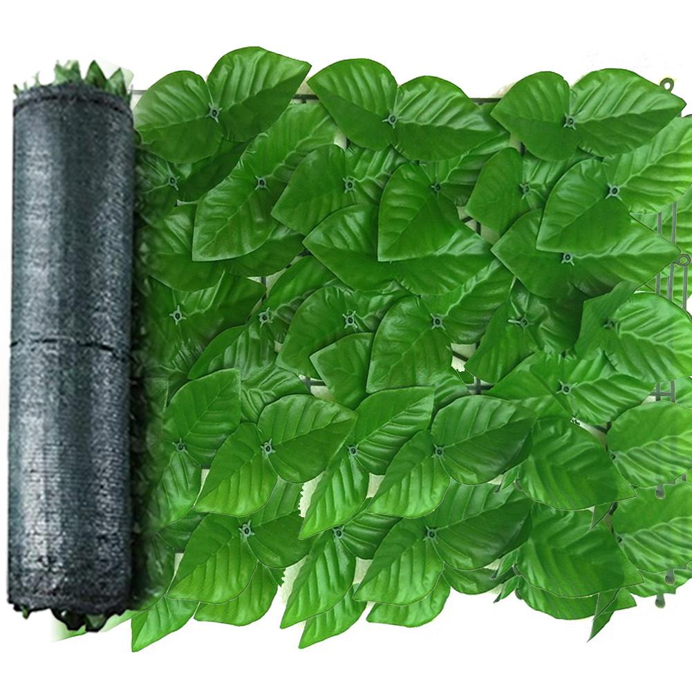 Net Artificial Privacy Screening Roll Garden Ivy Leaf Hedge Fence Wall Balcony Privacy Screening Roll Simulation Fence: B 3M