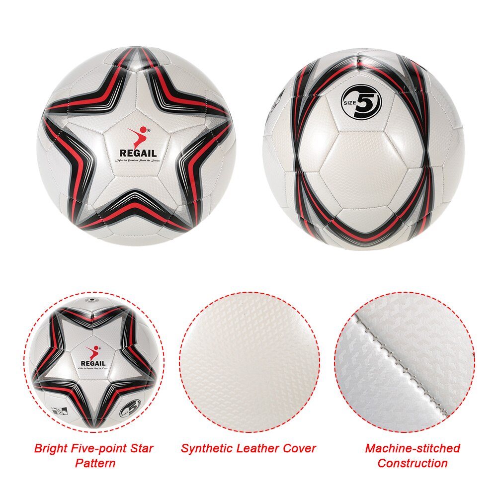 PU Inflatable Football Durable Synthetic Leather Soccer Ball Outdoor Sport Training Balls Teenager Game Soccer Training