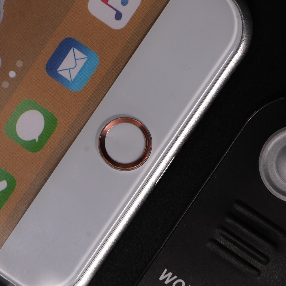 Nouvel autocollant de bouton de maison d'identification tactile en aluminium pour iPhone 8 7 7 6 6s Plus 5s Support pour l'identification d'empreintes digitales déverrouiller la clé tactile