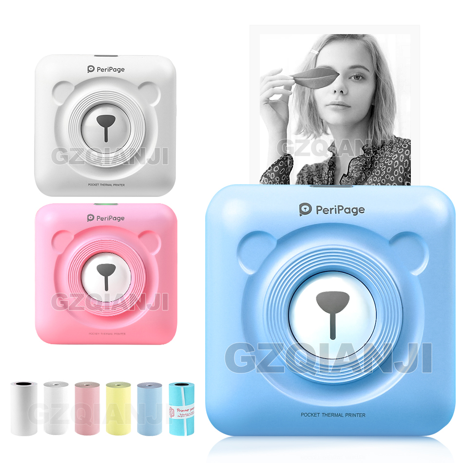 Portable Bluetooth Photo Picture Printer 58mm Mini Wireless Connection Pocket Peripage Printer For Children Kids Christmas