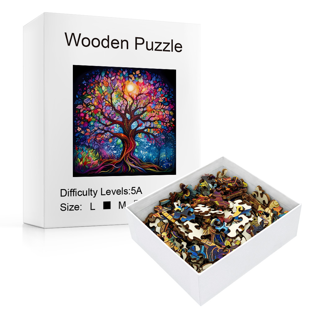 Adult Wooden Puzzle - Tree of Life - Unique Irregular Animal Shape Puzzle - for Teenagers and Adults