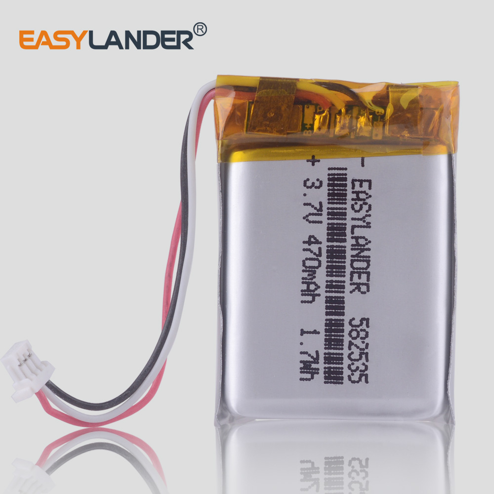 3.7V 470mAh 582535 Rechargeable Li polymer battery for DVR parkcity DVR HD 710 Transcend DrivePro 200