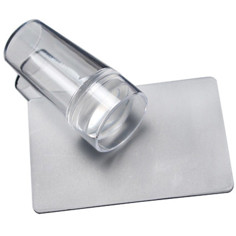 Nail Stamping Plates Set with Clear Jelly Stamper Scrapper Manicure Image Template Tool