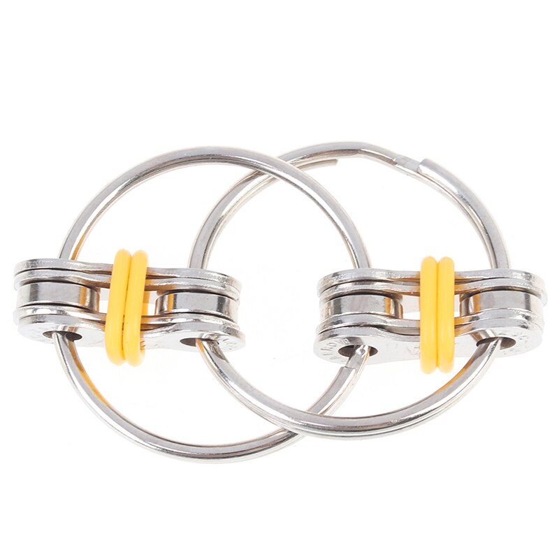 La descompresión cadena Fidget Spinner mano Spinner tri-Spinner dedo juguetes bicicleta cadena Anti-estrés juguete llavero anillo de llave: OG
