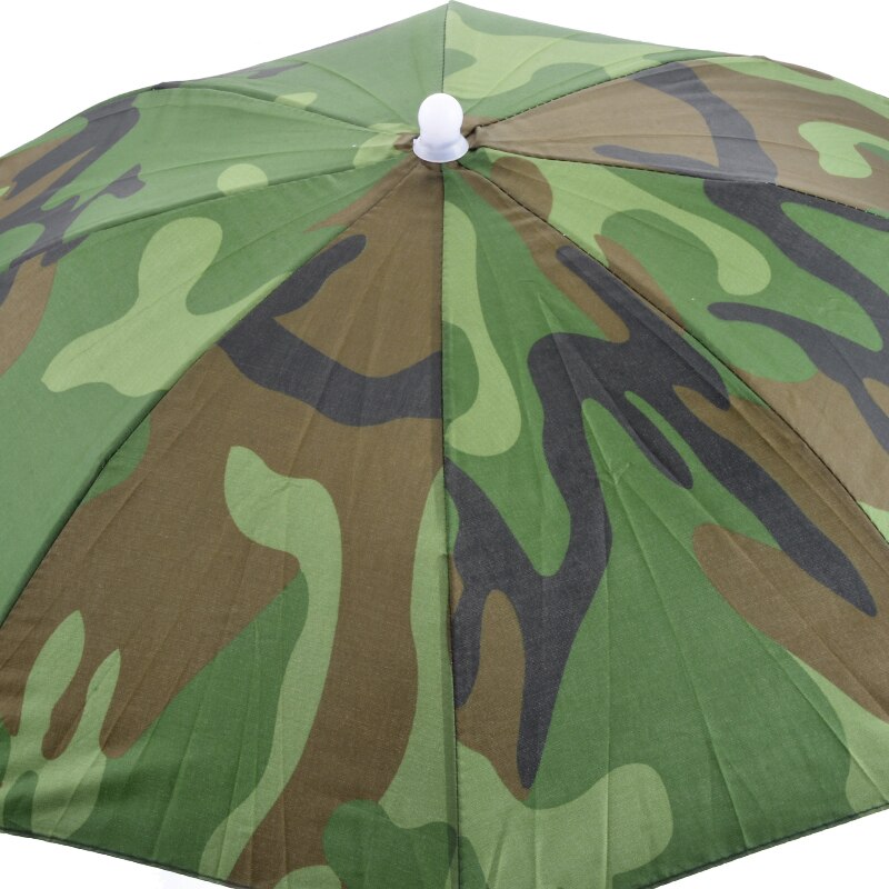 Foldbar hat hovedbeklædning paraply solskærm vandtæt kasket til udendørs aktivitet baseball vandreture camping hovedudstyr: Militærgrøn