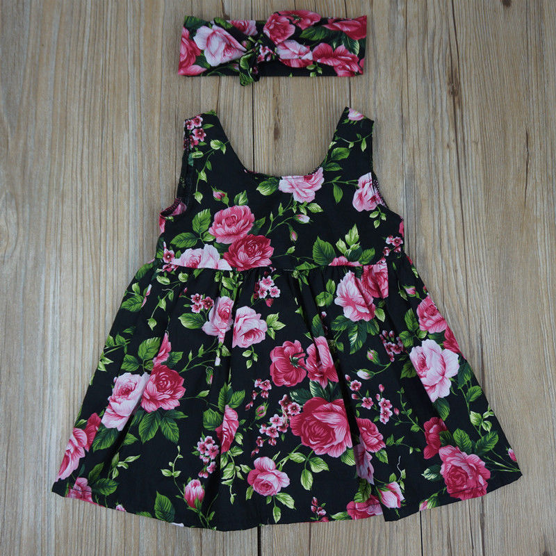 Vestido para niña pequeña, ropa Floral con botones, vestido de boda, vestido de verano Formal