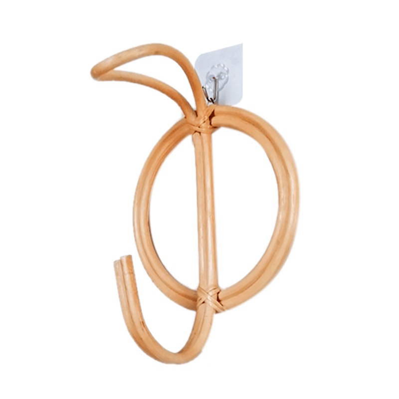 Natuurlijke Rotan Kleding Haak Retro Kleding Hanger Eenvoudige Homestay Opslag Organizer Slaapkamer Kasten Decoratieve Opberghaak