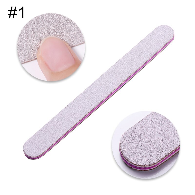 1 Pc sept faces multifonction lime à ongles tampon bleu rose couleurs mélangées meulage ponçage pédicure meulage ponçage outils fichiers: 47367-1